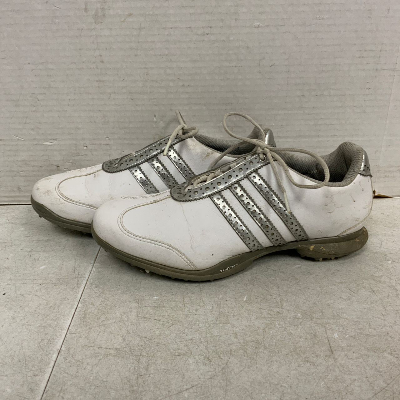 adidas gazelle silver green womens Adidas Tour360 22 GV9662 Womens White Leather Lace Up Athletic Golf Sh