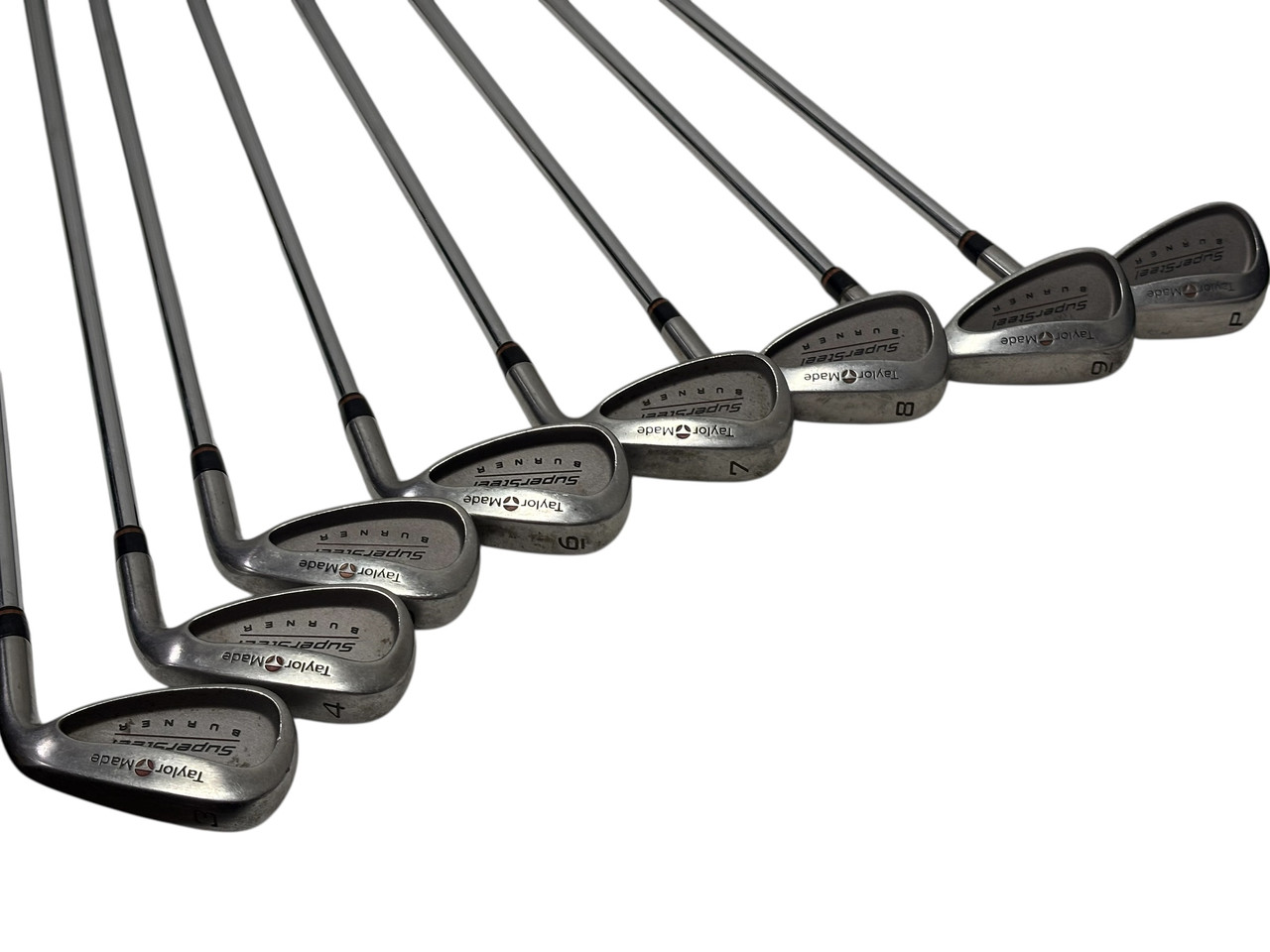 Used Taylormade SUPERSTEEL BURNER Mens Golf Iron Set RH 3I-PW w
