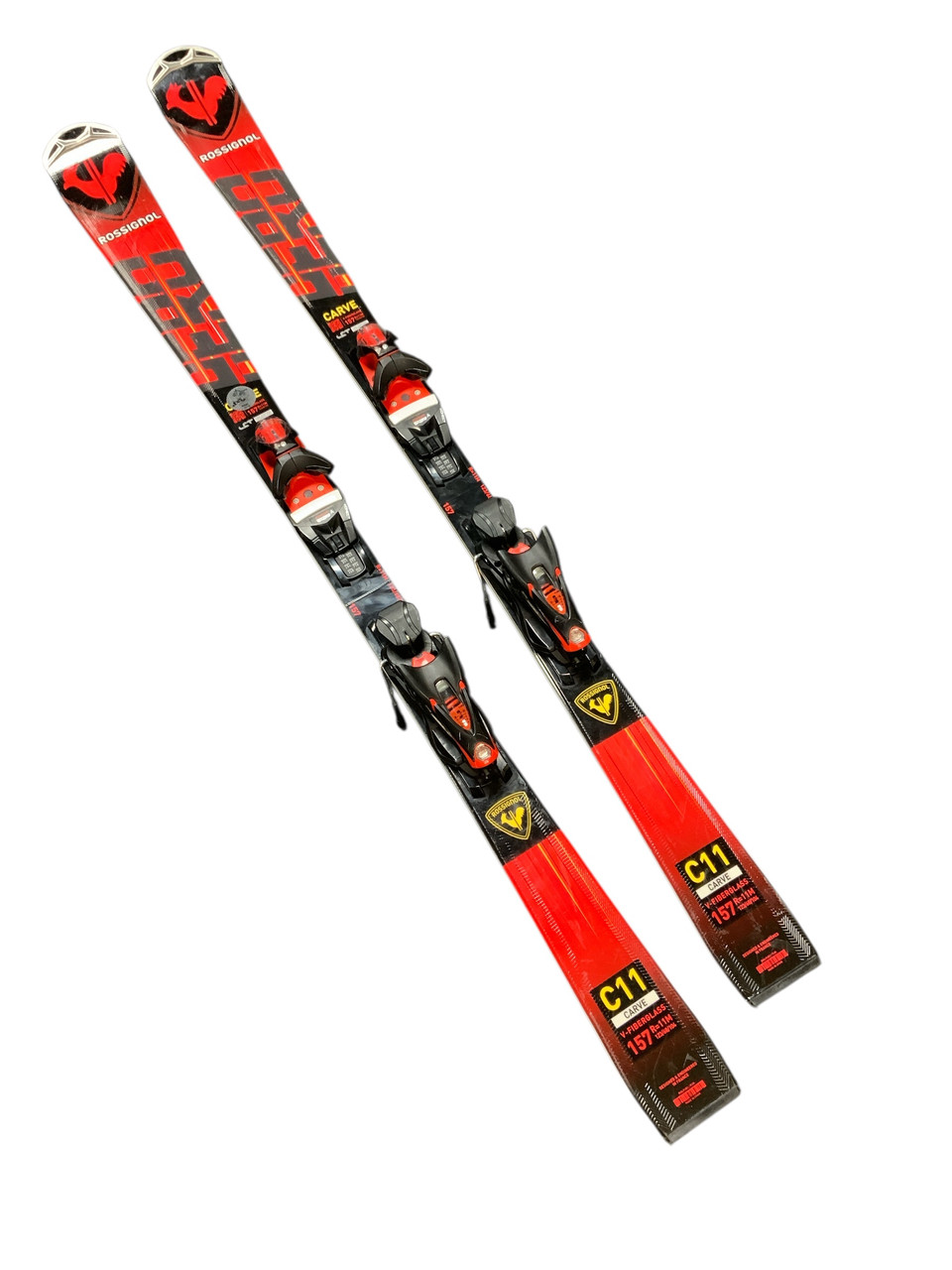 ROSSIGNOL HERO スキー 板　120cm Used Rossignol HERO CARVE C11 Mens DH Ski/Binding Red 157 cm