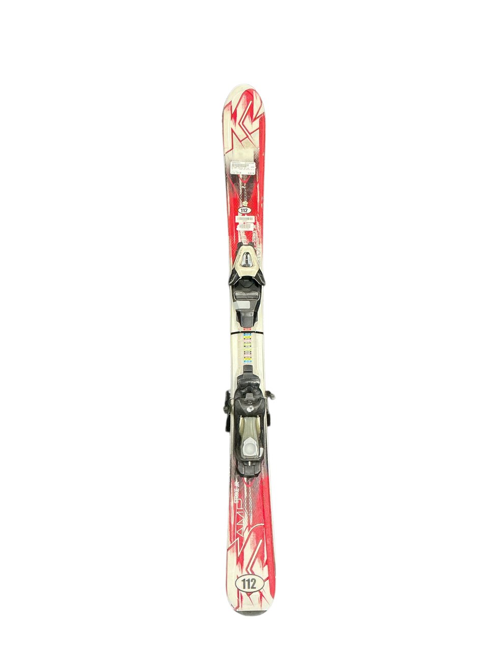 Used K2 AMP STRIKE JR 112 Boys DH Ski/Binding Red 110 cm 11892-S000025471