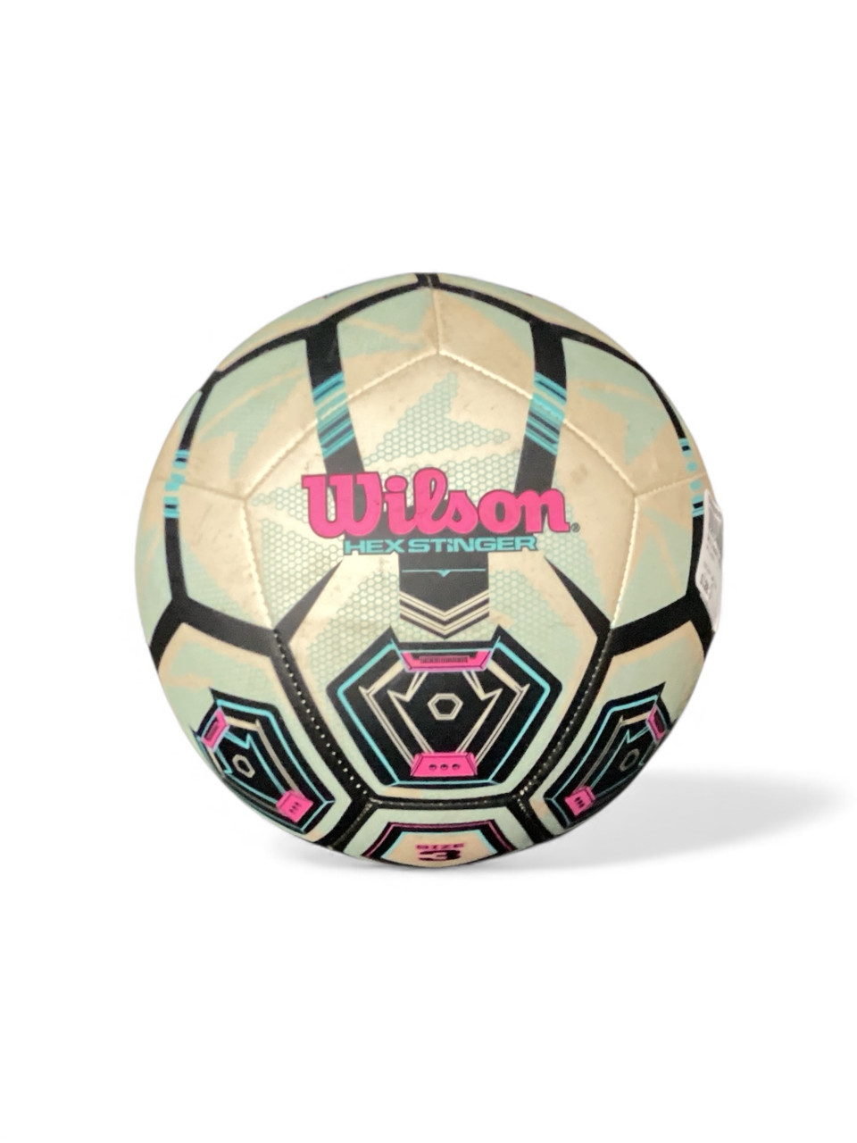 Used Wilson HEX STINGER All Size Soccer Ball White 3