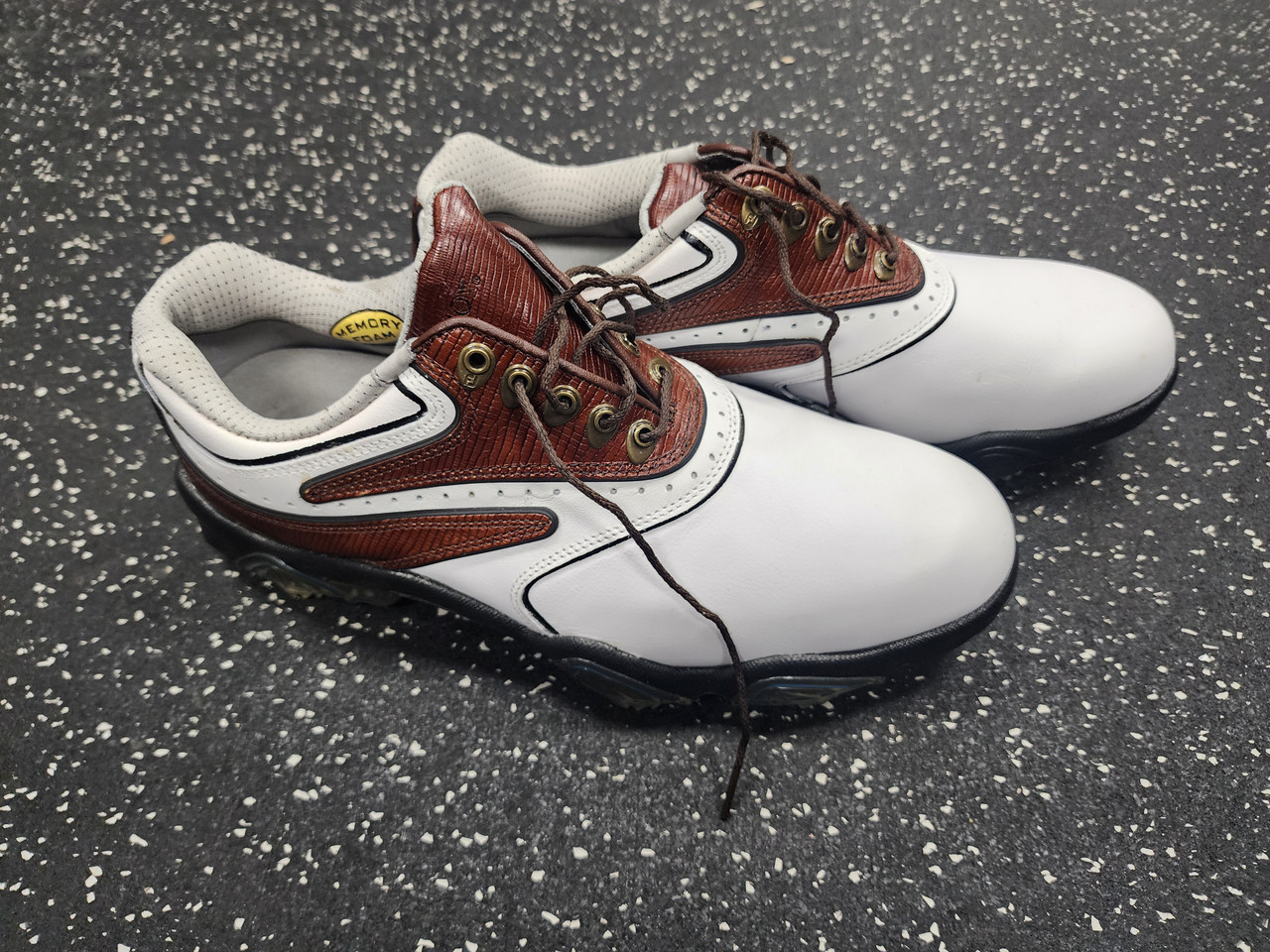 Men\'s Foot joy White and Brown Golf Shoes FootJoy Men main image 2