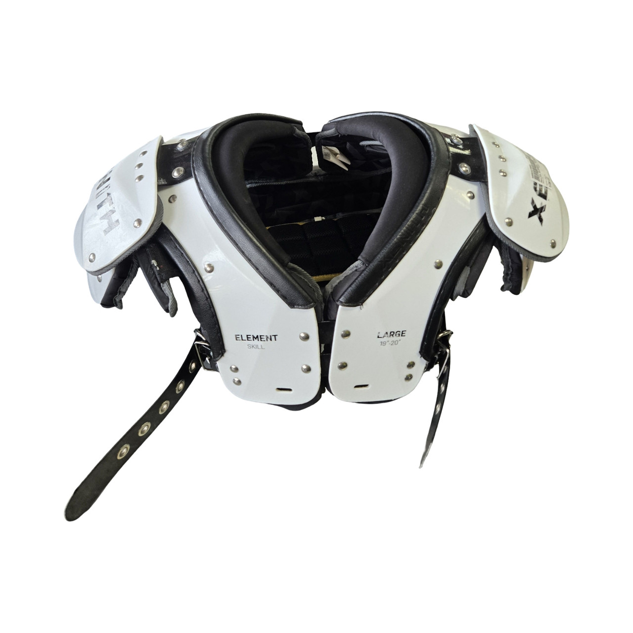 Used Xenith ELEMENT SKILL FB Shoulder Pads White LG