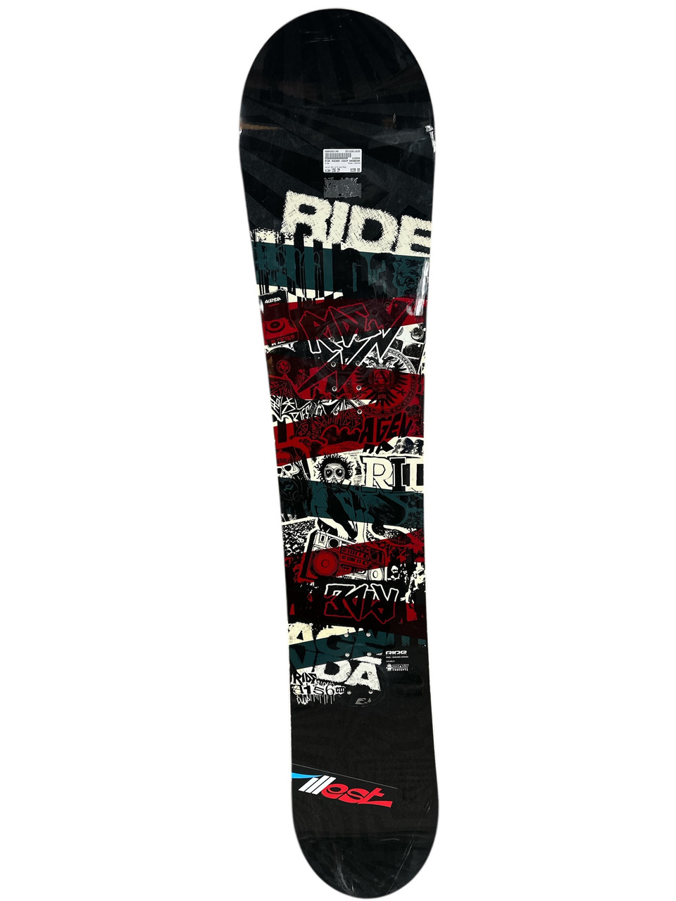RIDE AGENDAスノーボード156 Used Ride AGENDA Mens Snowboard Only White/Black/Red 156 cm