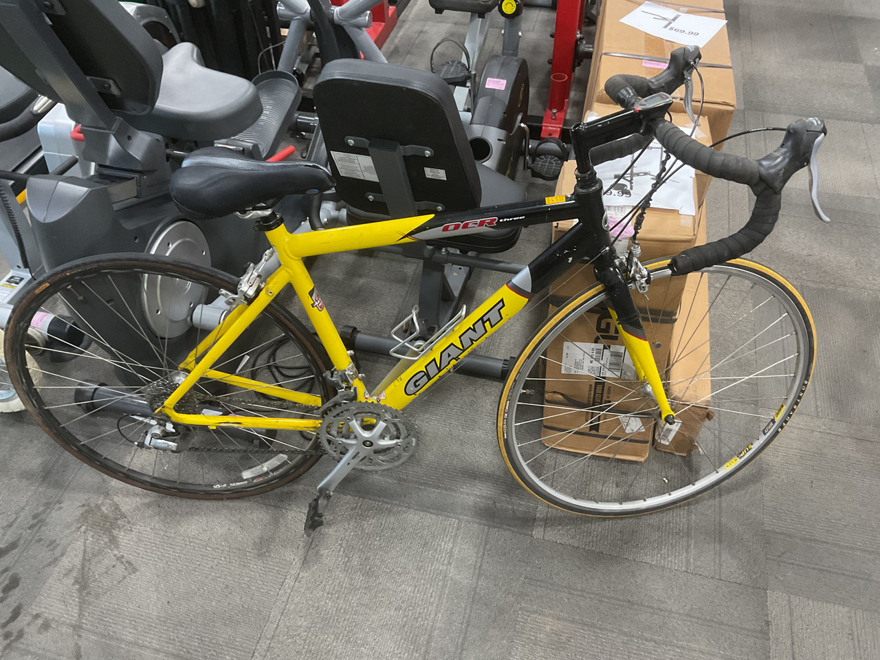 Used Giant OCR 3 Road Bike Mens Yellow 54-55cm - MD Frame