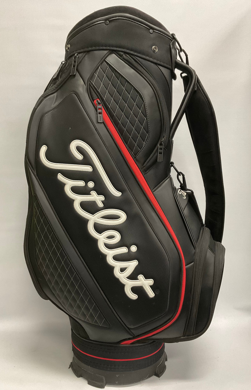 Used Titleist TOUR BAG Mens Cart Bag Black And Red