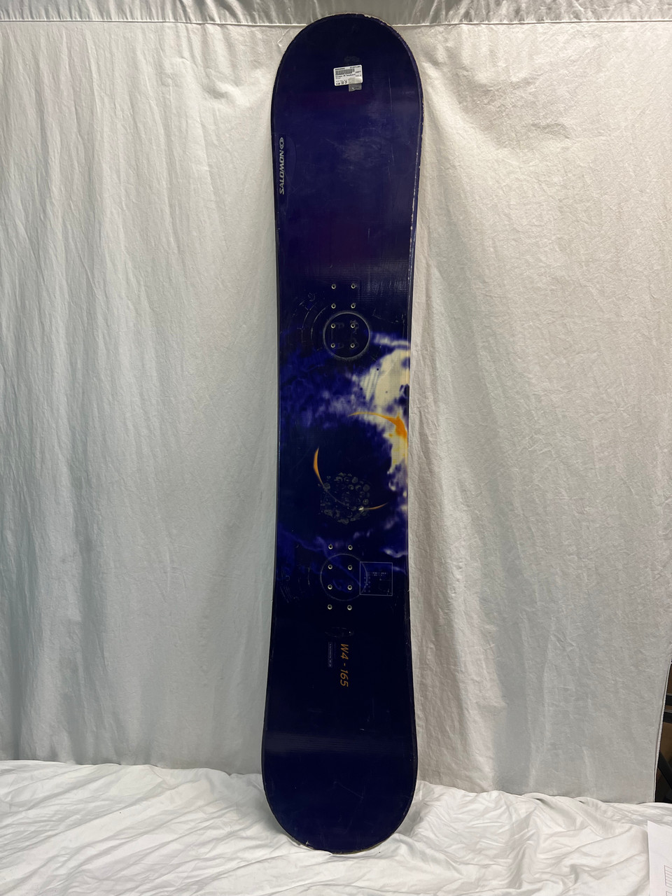 Used Salomon W4 Mens Snowboard Only Navy Blue 165 cm
