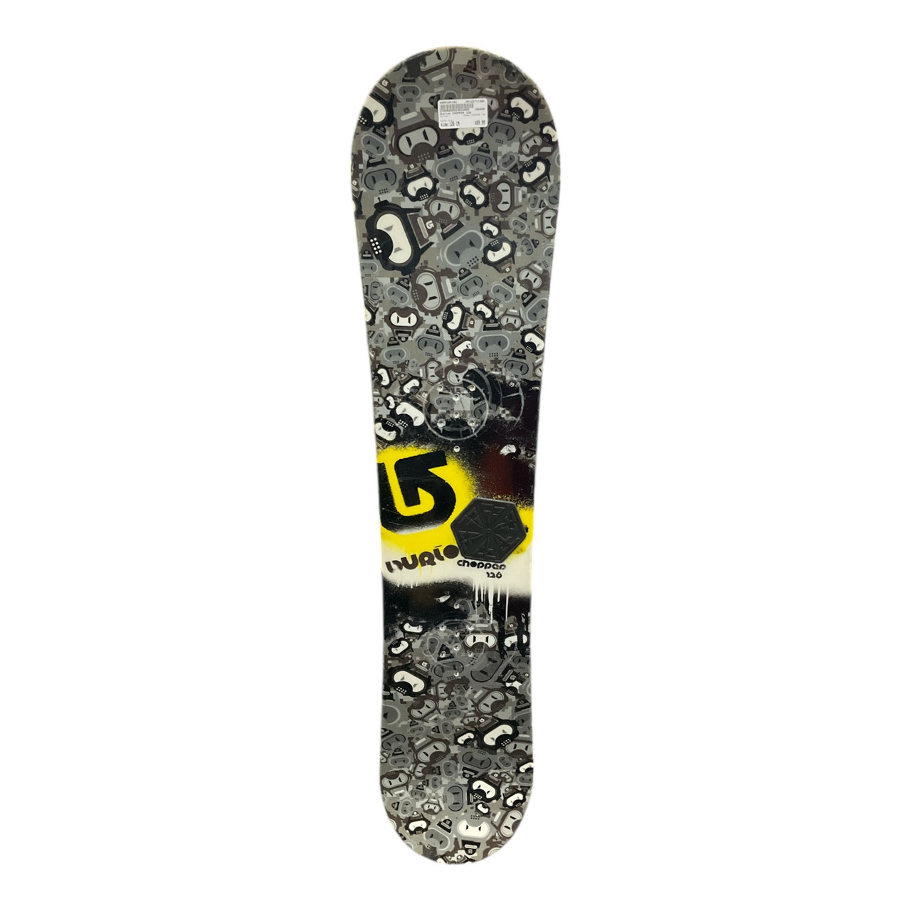 Used Burton CHOPPER 126 Boys Snowboard Only Grey 126 cm