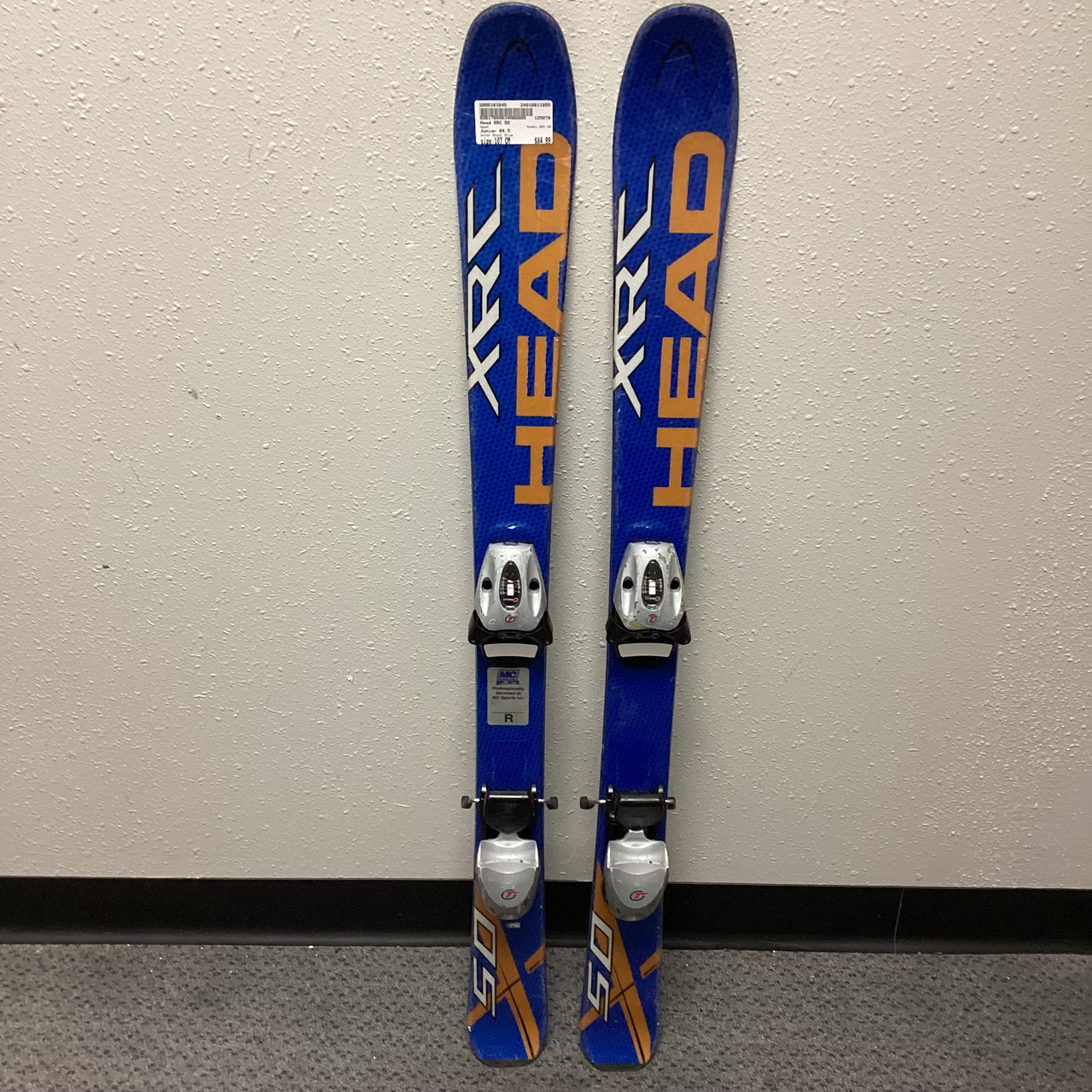 Used Head XRC 50 107 cm Junior 04.5 Boys' Downhill Ski Combo Boys