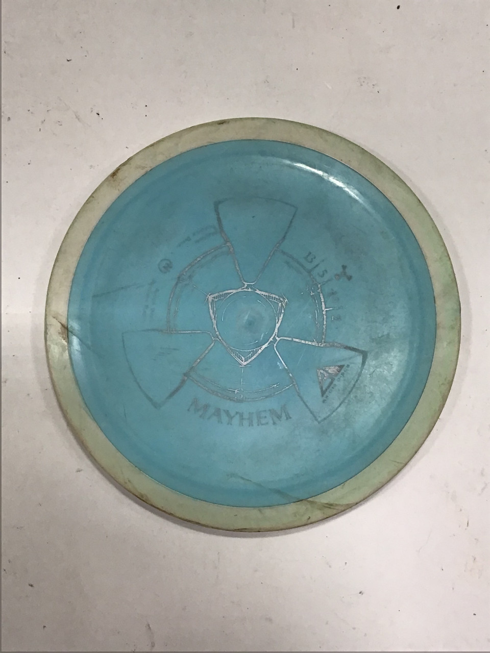 Used Axiom NEUTRON MAYHEM Disc Golf Driver Sky Blue 173g