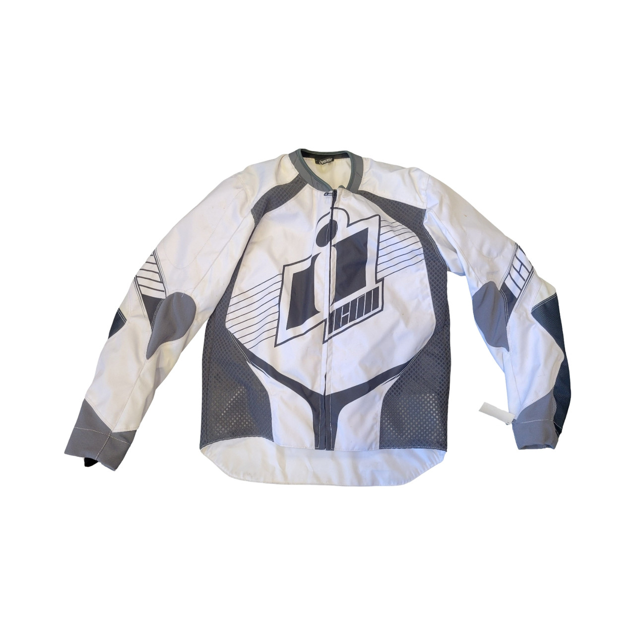 Used ICON OVERLORD PROTECTIVE JACKET Adult Top White SM