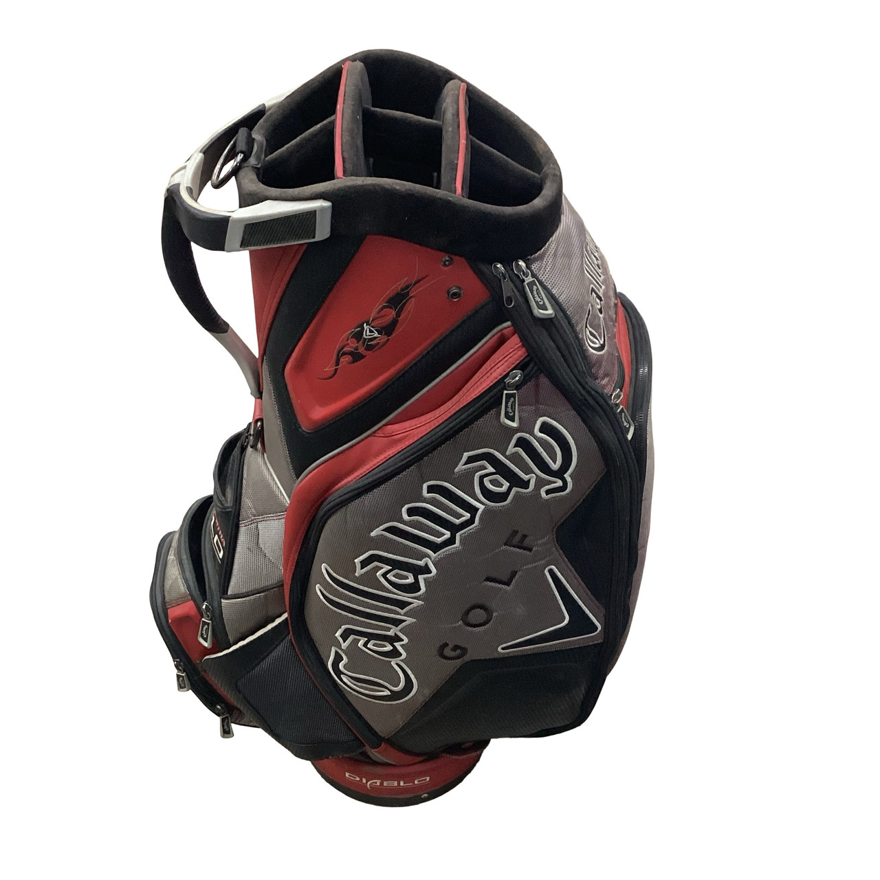 Used Callaway CALLAWAY DIABLO CART BAG Mens Stand Bag Black And Red