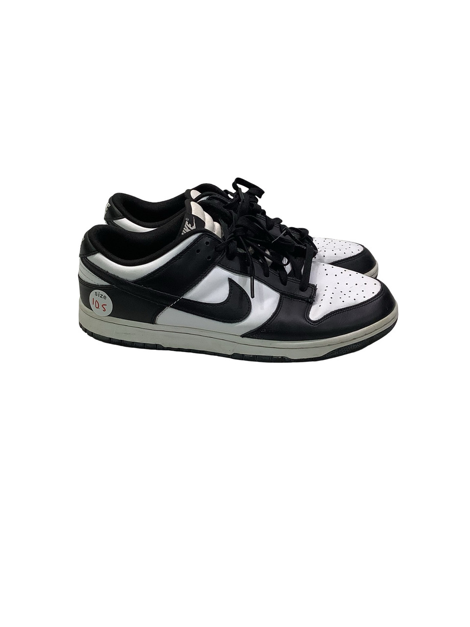 nike dunk low black and white size 10.5