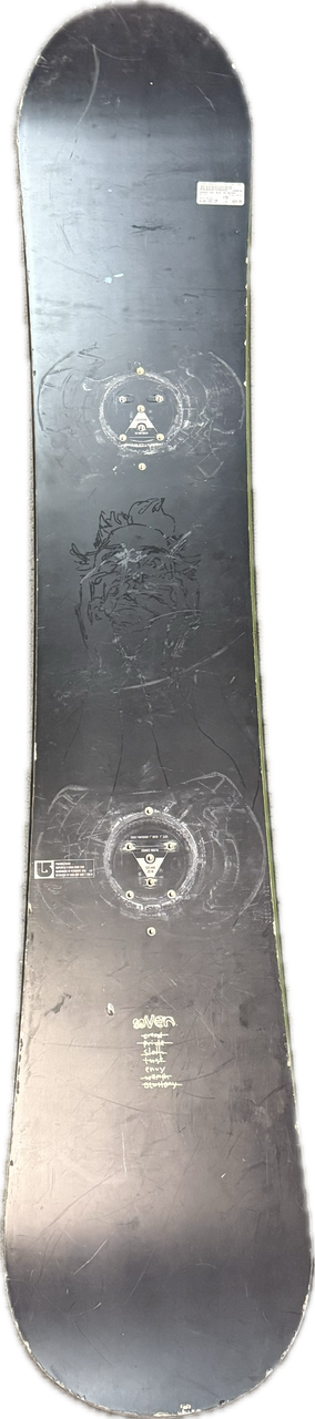 Used Burton SEVEN Mens Snowboard Only Black 161 cm