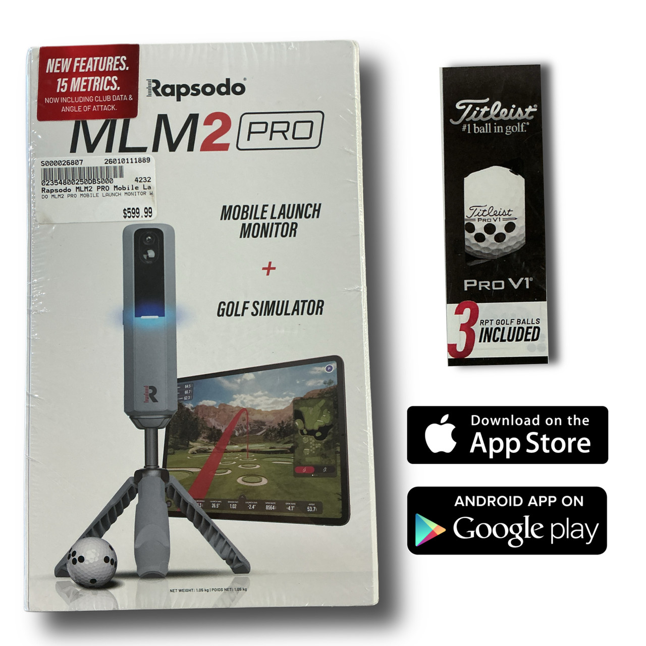 Used RAPSODO MLM2 PRO MOBILE LAUNCH MONITOR W Swing Aid