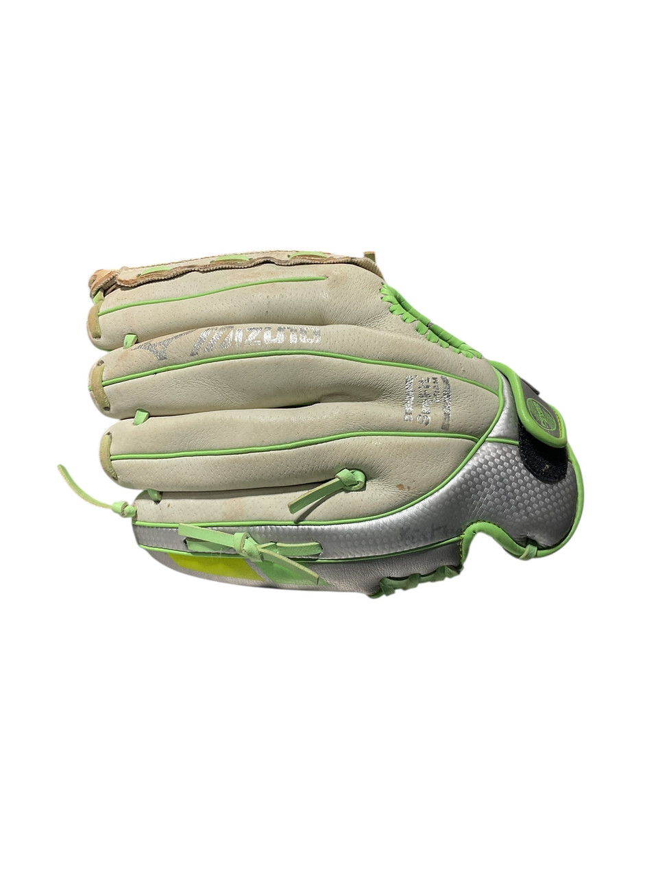 Used Mizuno FINCH GREEN BB/SB Glove RH Throw Green 11 1/2