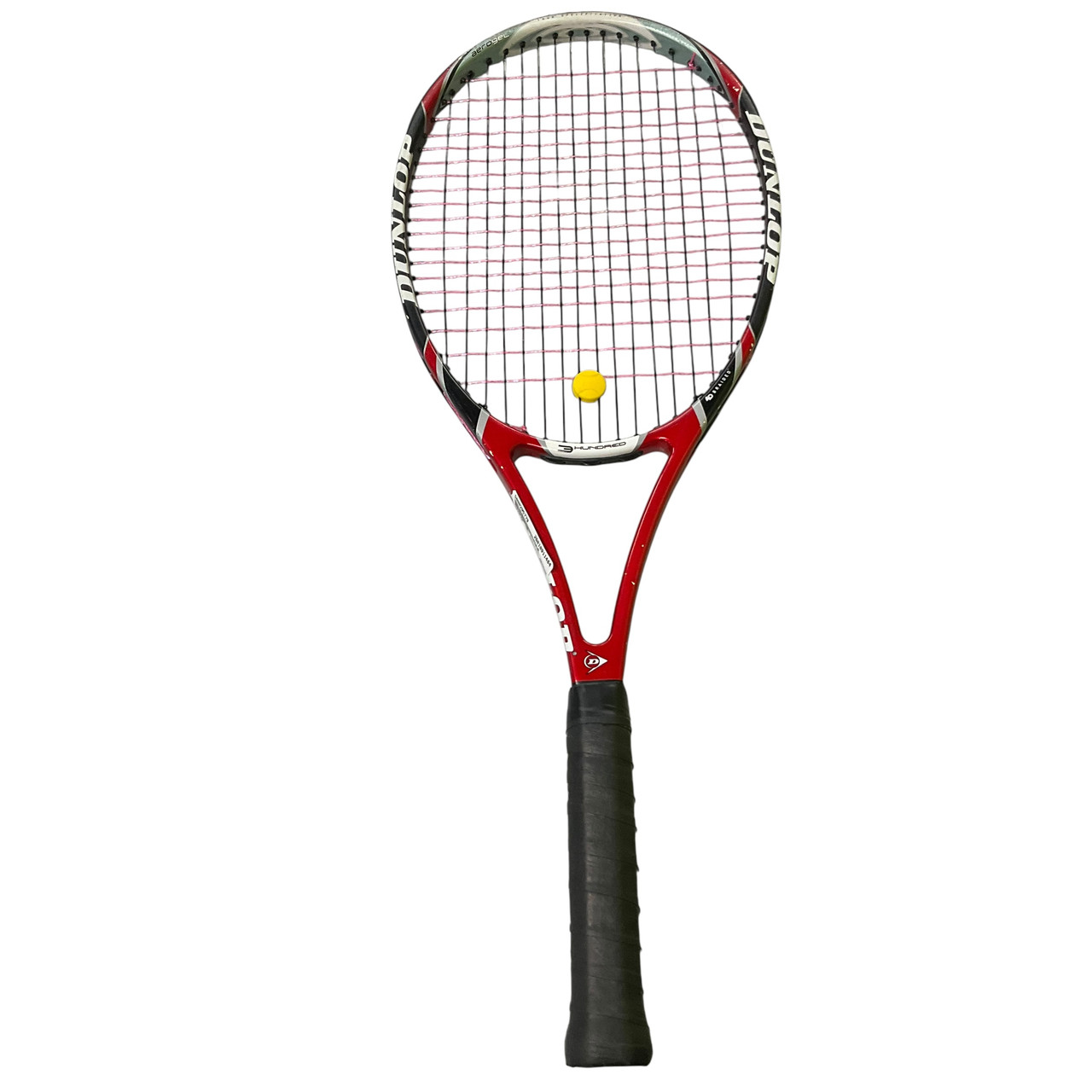 Used Dunlop 100 AEROGEL 4D Adult Tennis Racquet Red 4 3/8