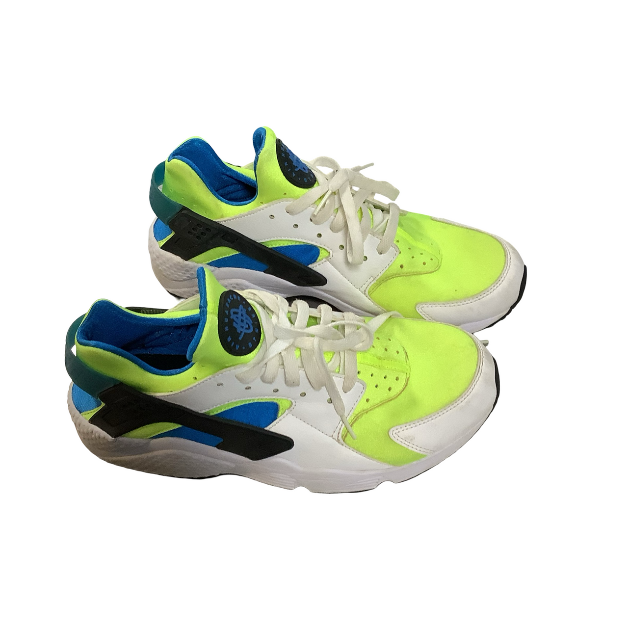 nike huarache yellow green