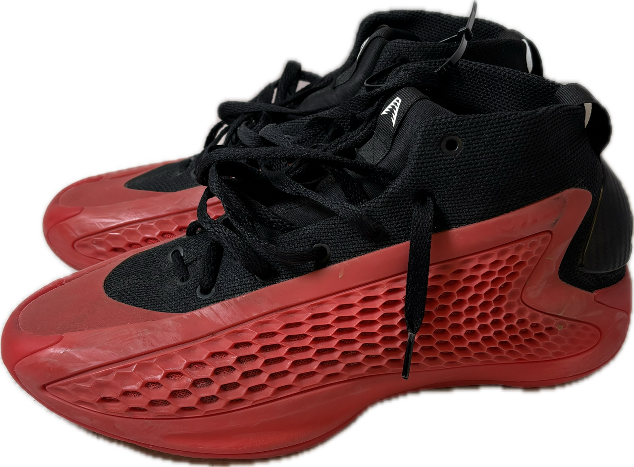 Used Adidas Basketball Shoes M Red And Black Senior 8.5