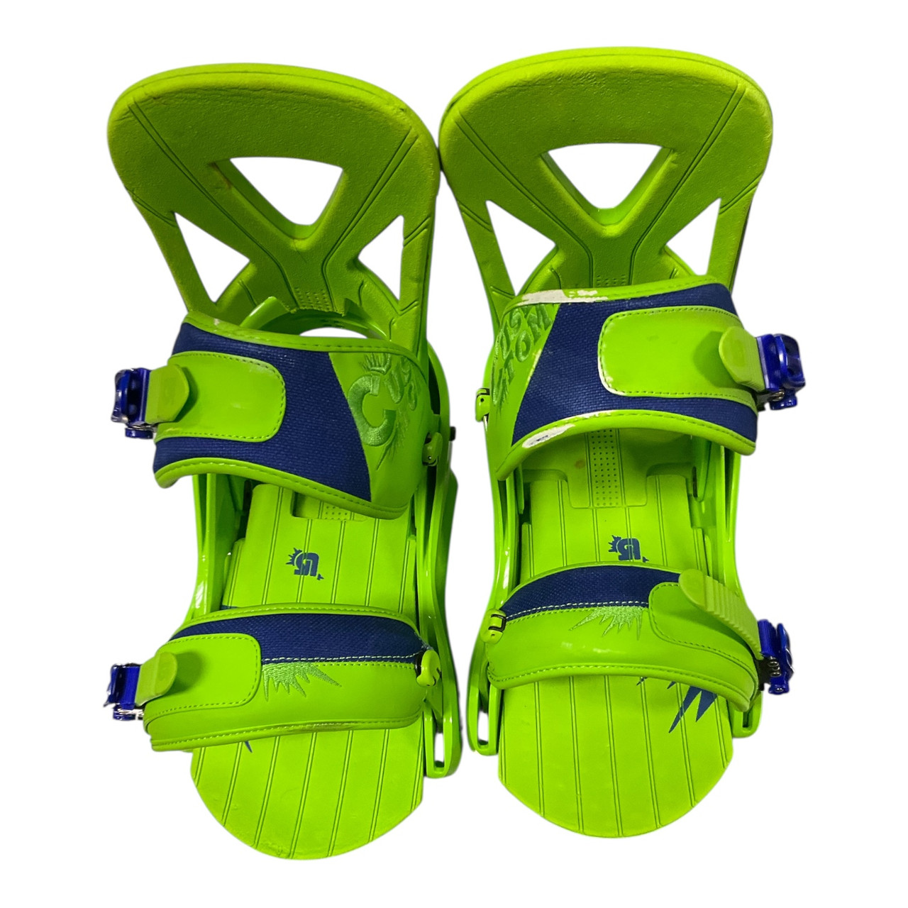 Used Burton CUSTOM Mens Binding Only Green LG