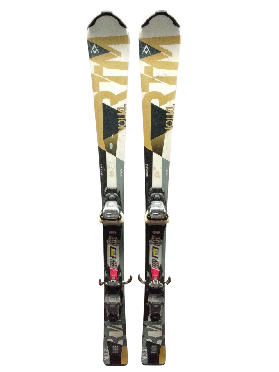 Used Volkl RTM 7.6 Boys Skis Only Gold 133 cm