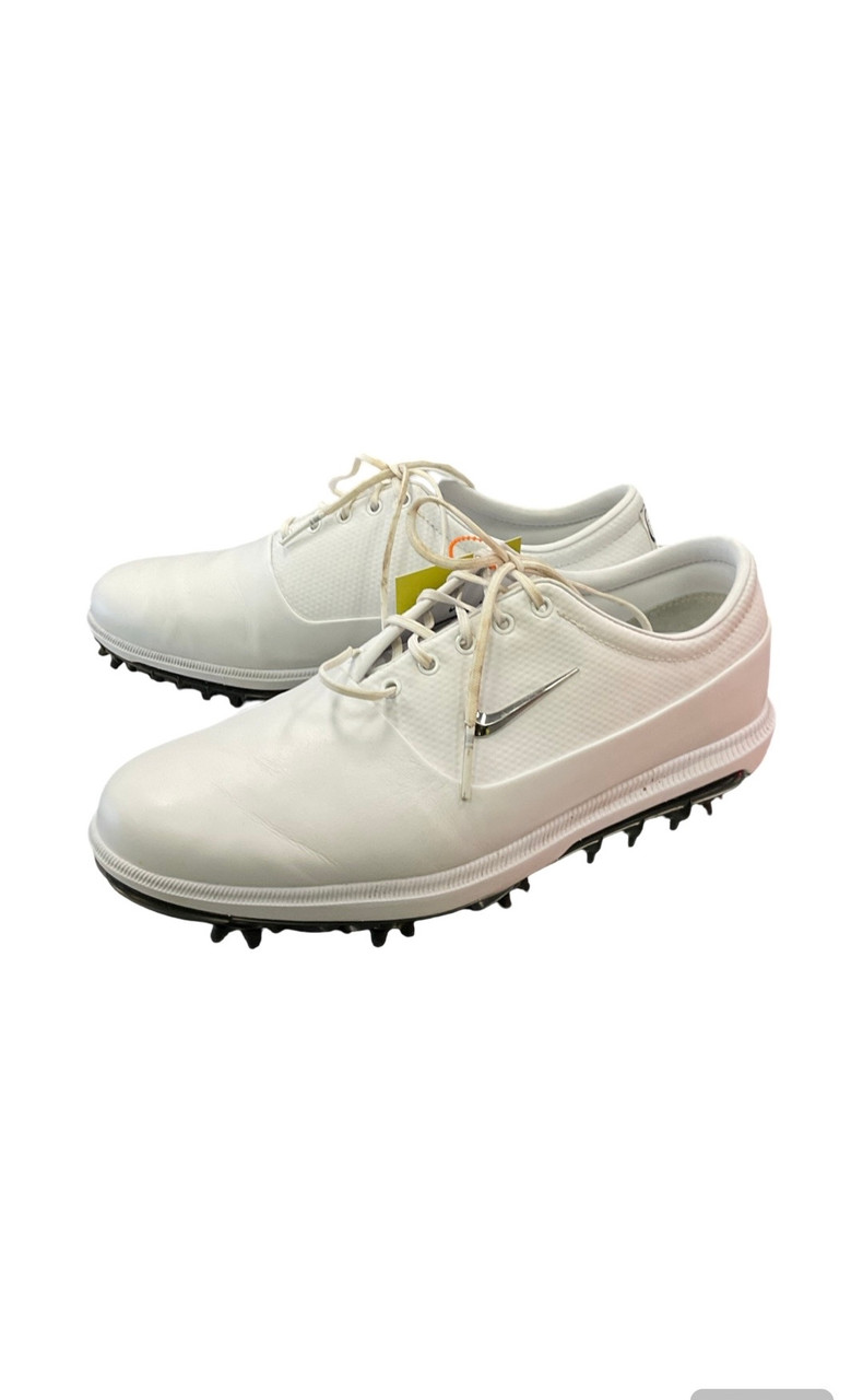 Used Nike FITSOLE Mens Golf Shoes White Senior 8.5