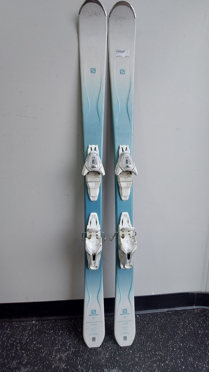 Used Salomon KIANA Womens DH Ski/Binding White 144 cm