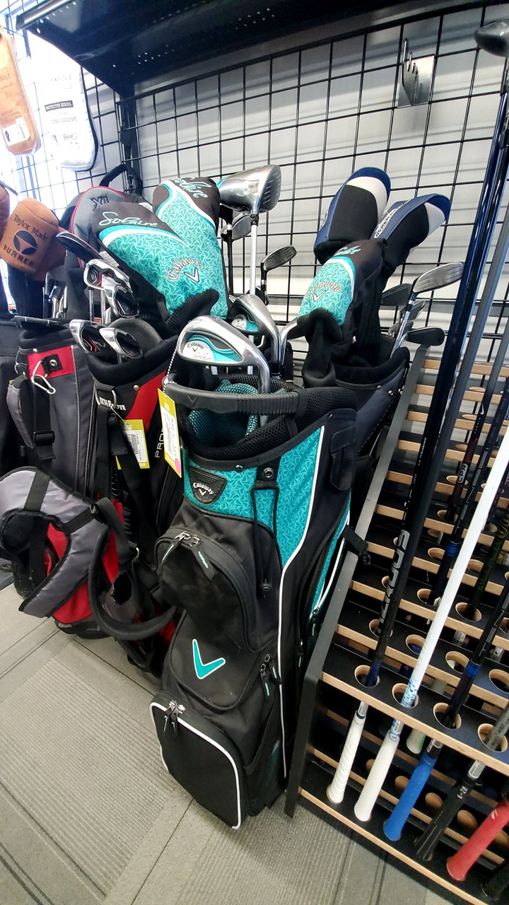 Callaway Solaire クラブセットused Used Callaway SOLAIRE Womens Package Set RH Black And Green 9 Piece