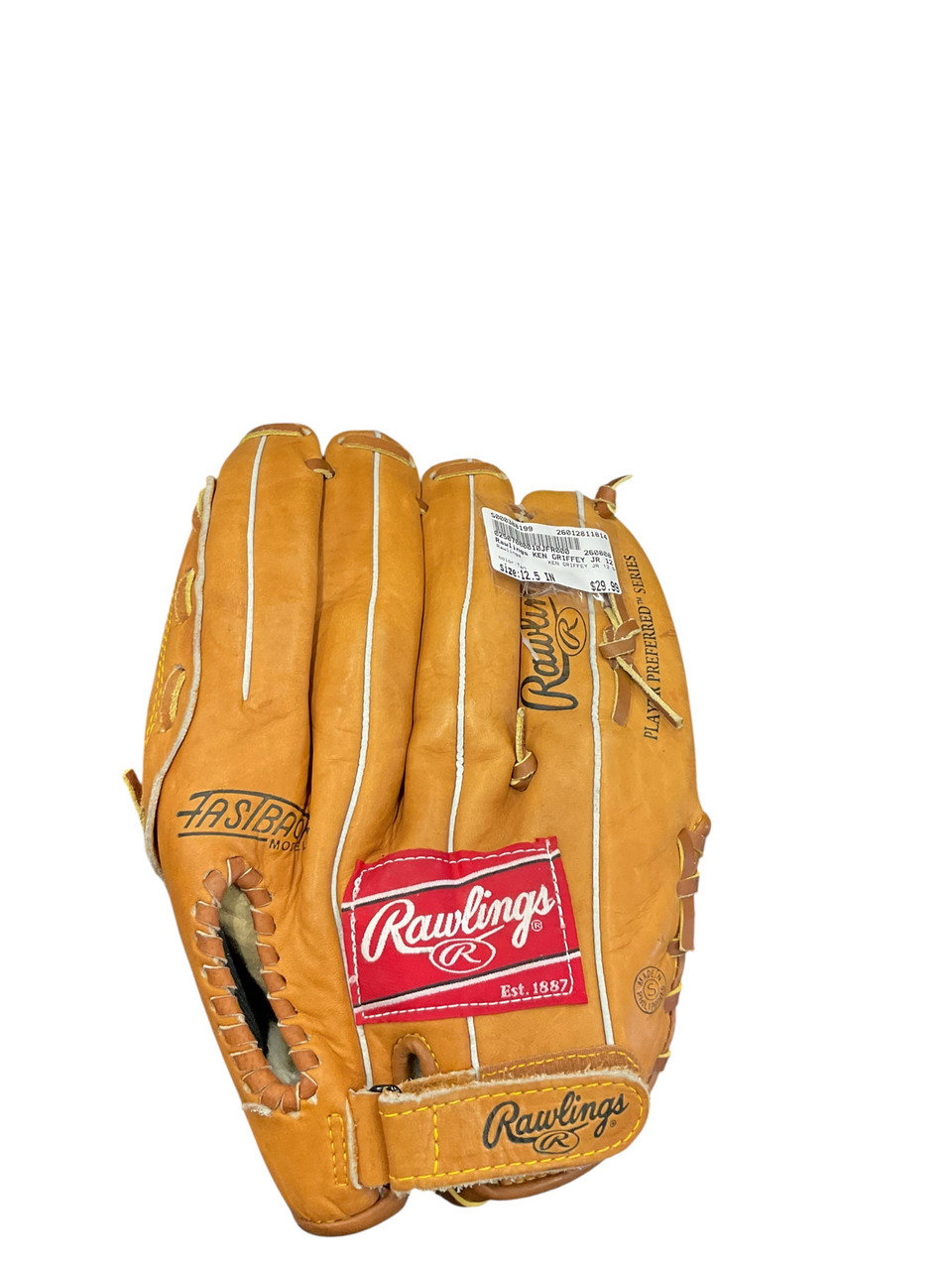 Used Rawlings KEN GRIFFEY JR 12.5 BB/SB Glove LH Throw Tan 12 1/2