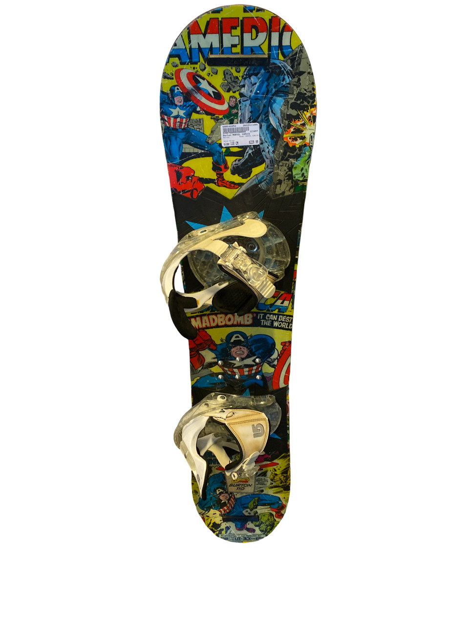スノーボード Burton MARVEL COMICS 115cm Used Burton MARVEL COMICS Boys Board/Binding Black 110 cm