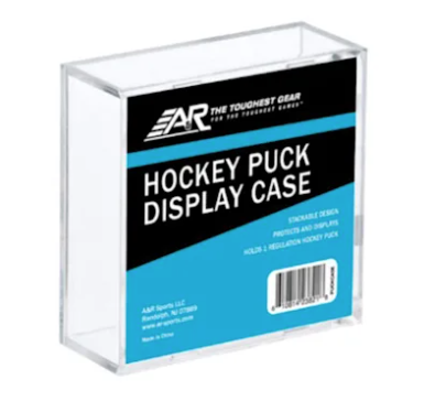 hockey puck and card display case Deluxe Acrylic Twelve - OUT OF STOCK clear plastic Ultra Pro Puck & Card