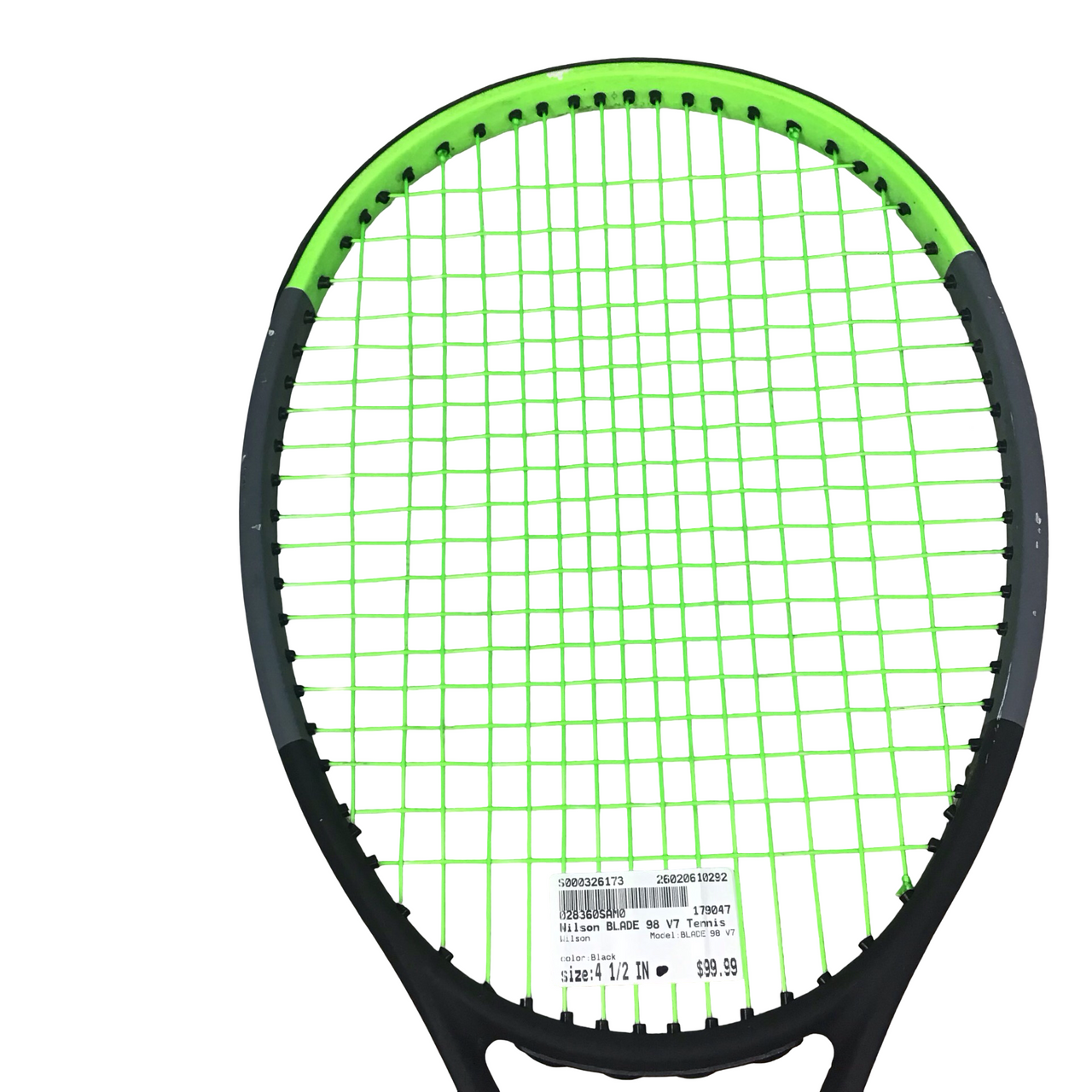 Used Wilson BLADE 98 V7 Adult Tennis Racquet Black 4 1/2