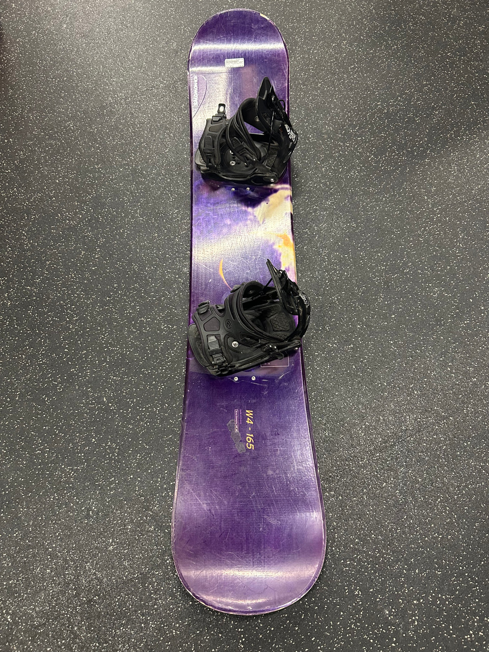 Used Salomon W4-165CM W/ FLOW Mens Board/Bindings Purple 165 cm