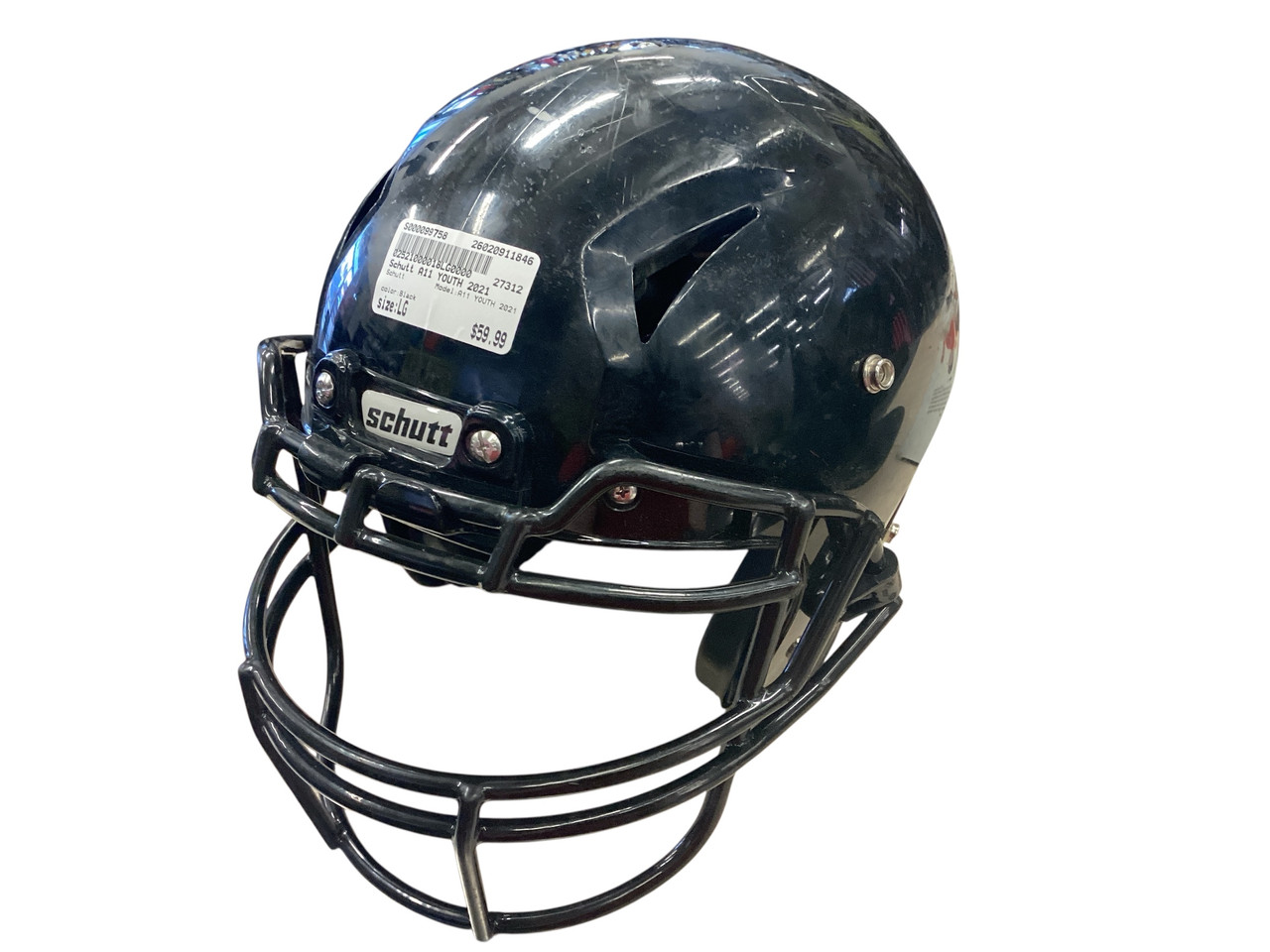 Used Schutt A11 YOUTH 2021 FB Helmet Black LG Used Schutt A11 YOUTH 2021 FB Helmet Black LG