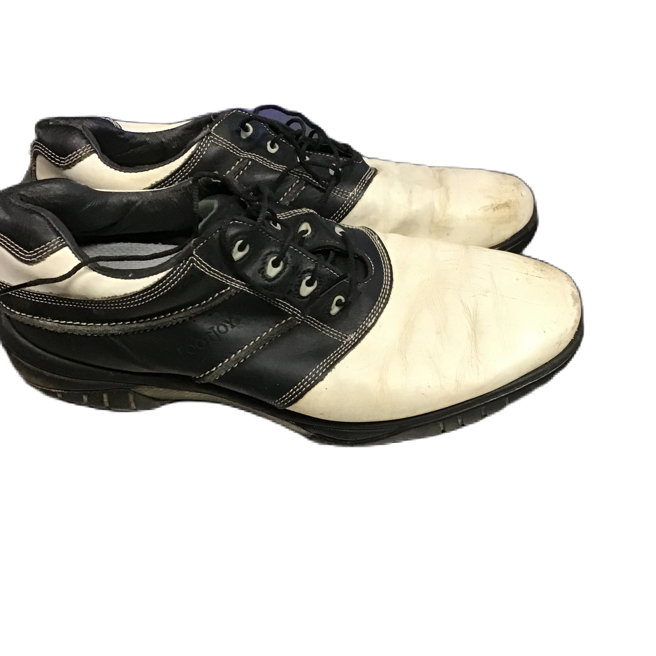 Used Foot Joy 54217 Mens Golf Shoes White Senior 10.5