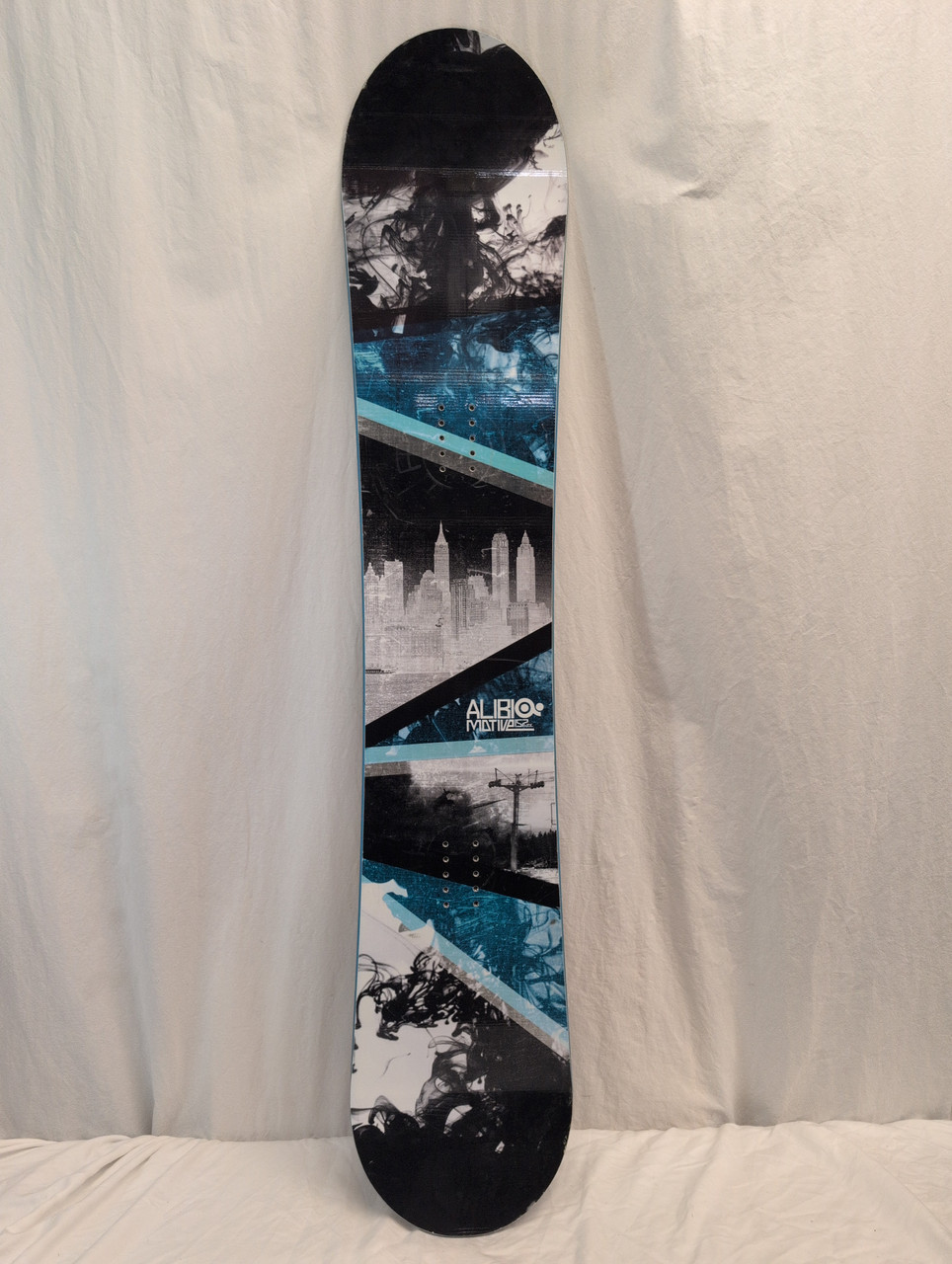 Used ALIBI WIDE MOTIVES Mens Snowboard Only Navy Blue 152 cm
