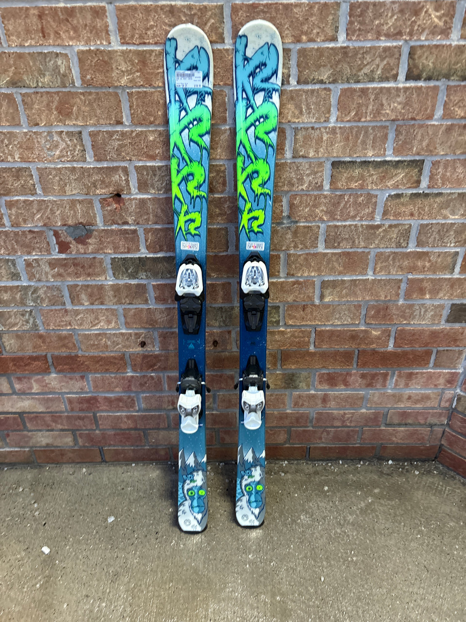 Used K2 INDY Boys DH Ski/Binding Royal Blue 136 cm