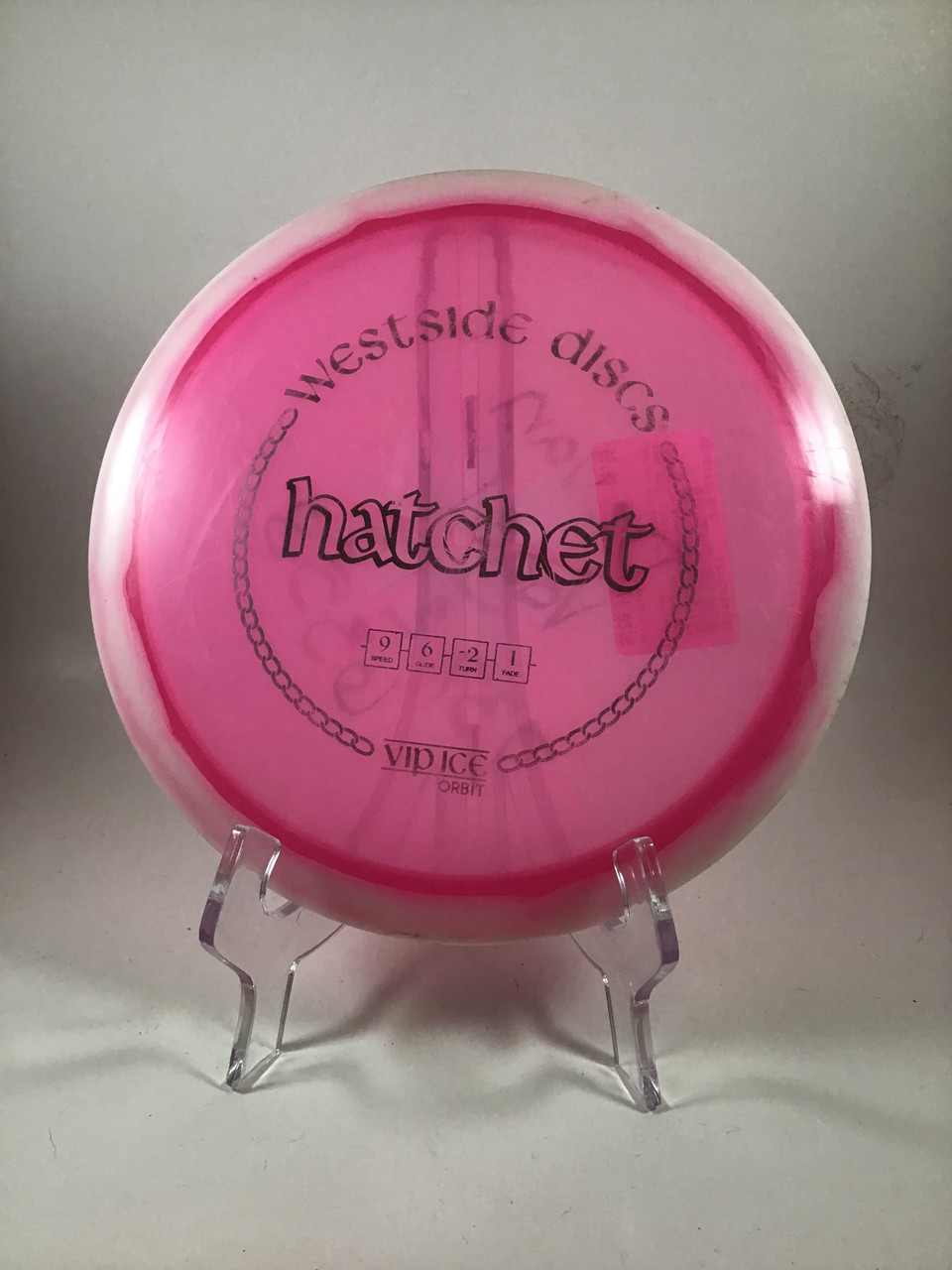 Used Westside VIP ORBIT ICE HATCHET Disc Golf Driver Pink 176g