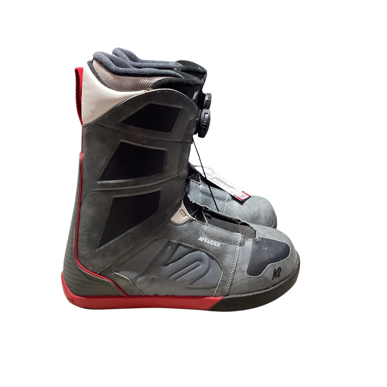 Used K2 RAIDER BOA Mens Snowboard Boots Grey Senior 9.5