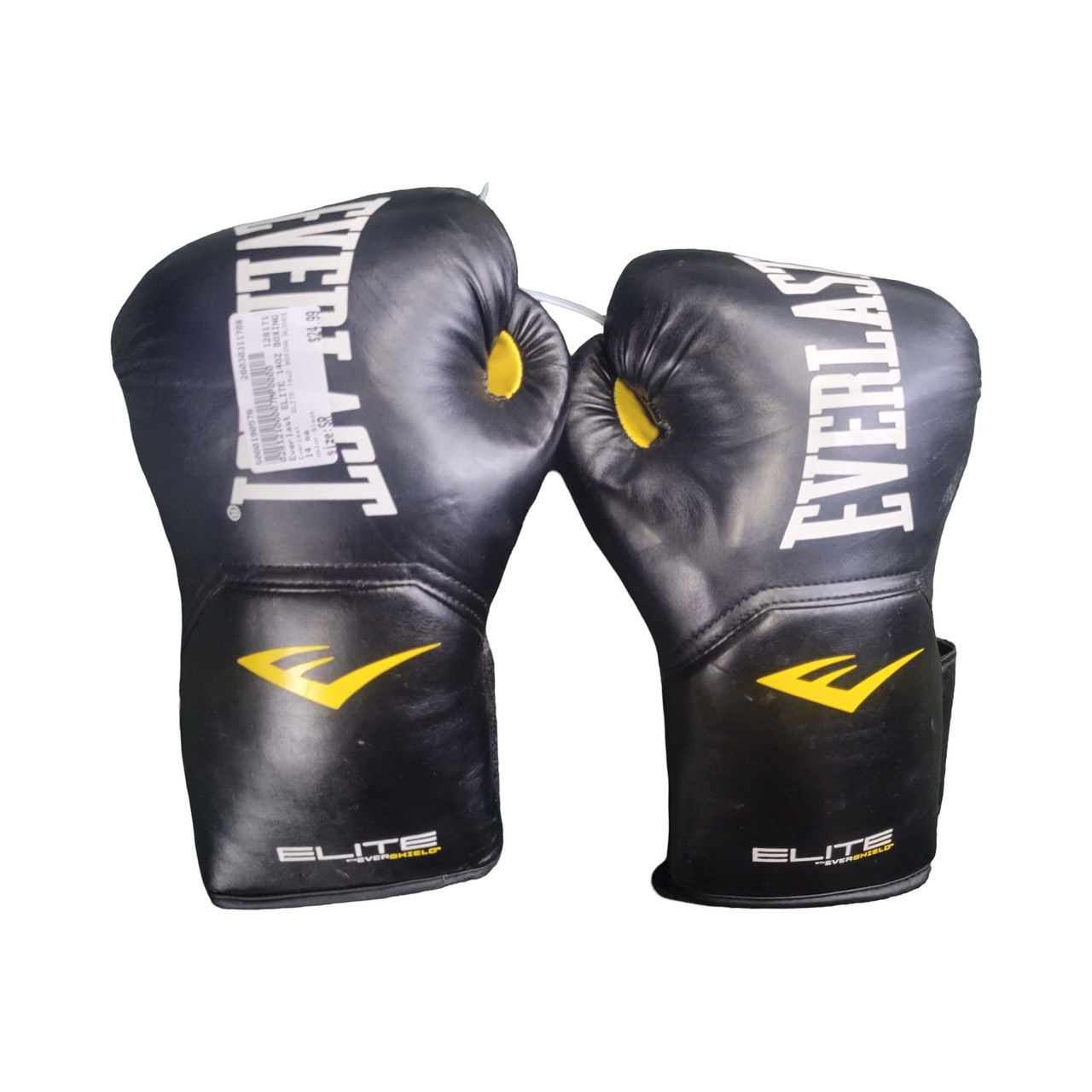 Used Everlast ELITE 14OZ BOXING GLOVES Boxing Gloves Black Senior