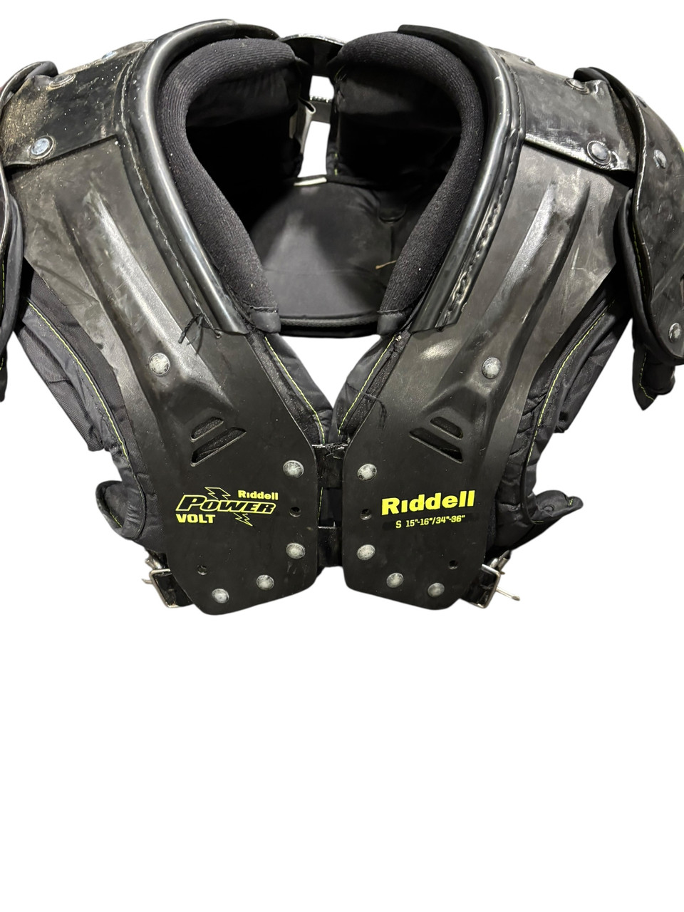 Used Riddell POWER VOLT FB Shoulder Pads Black SM