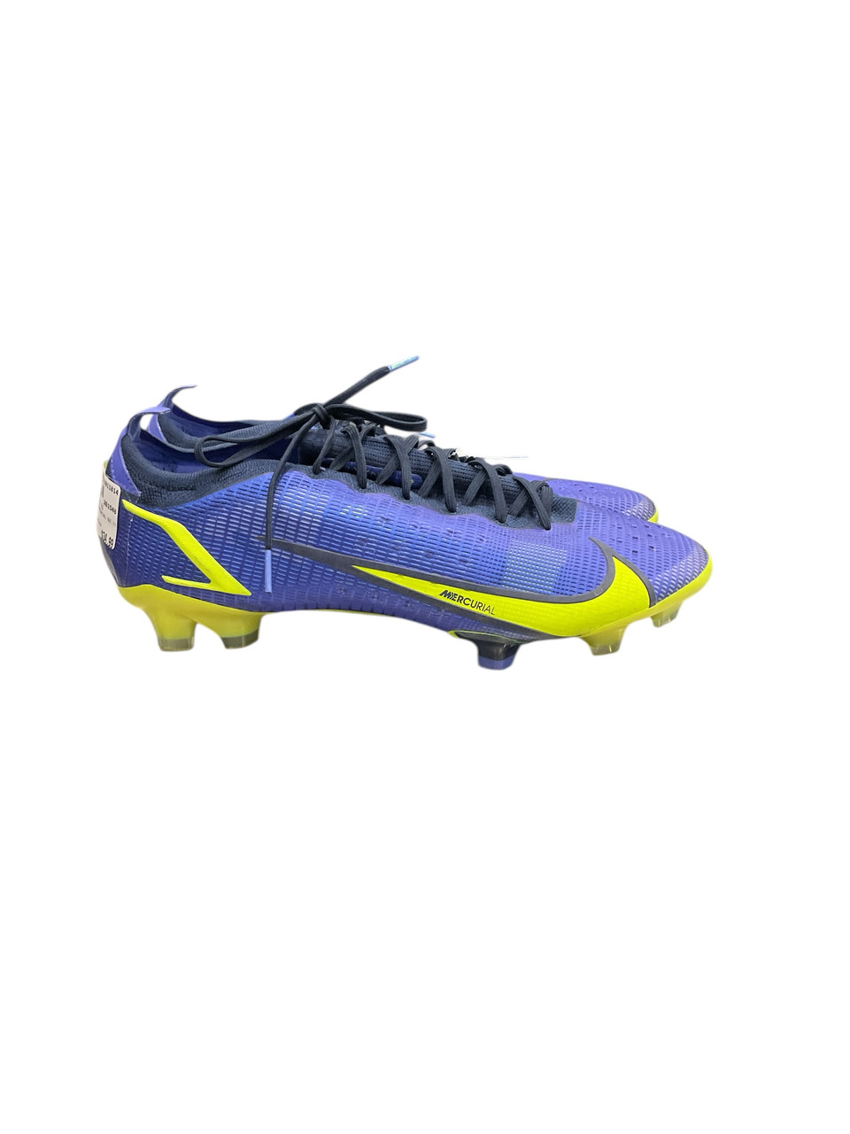 Nike Mercurial ネイビー/イエロー スパイクシューズ Used Nike MERCURIAL SZ 11 Soccer Cleats Navy Blue And Yellow Senior 11