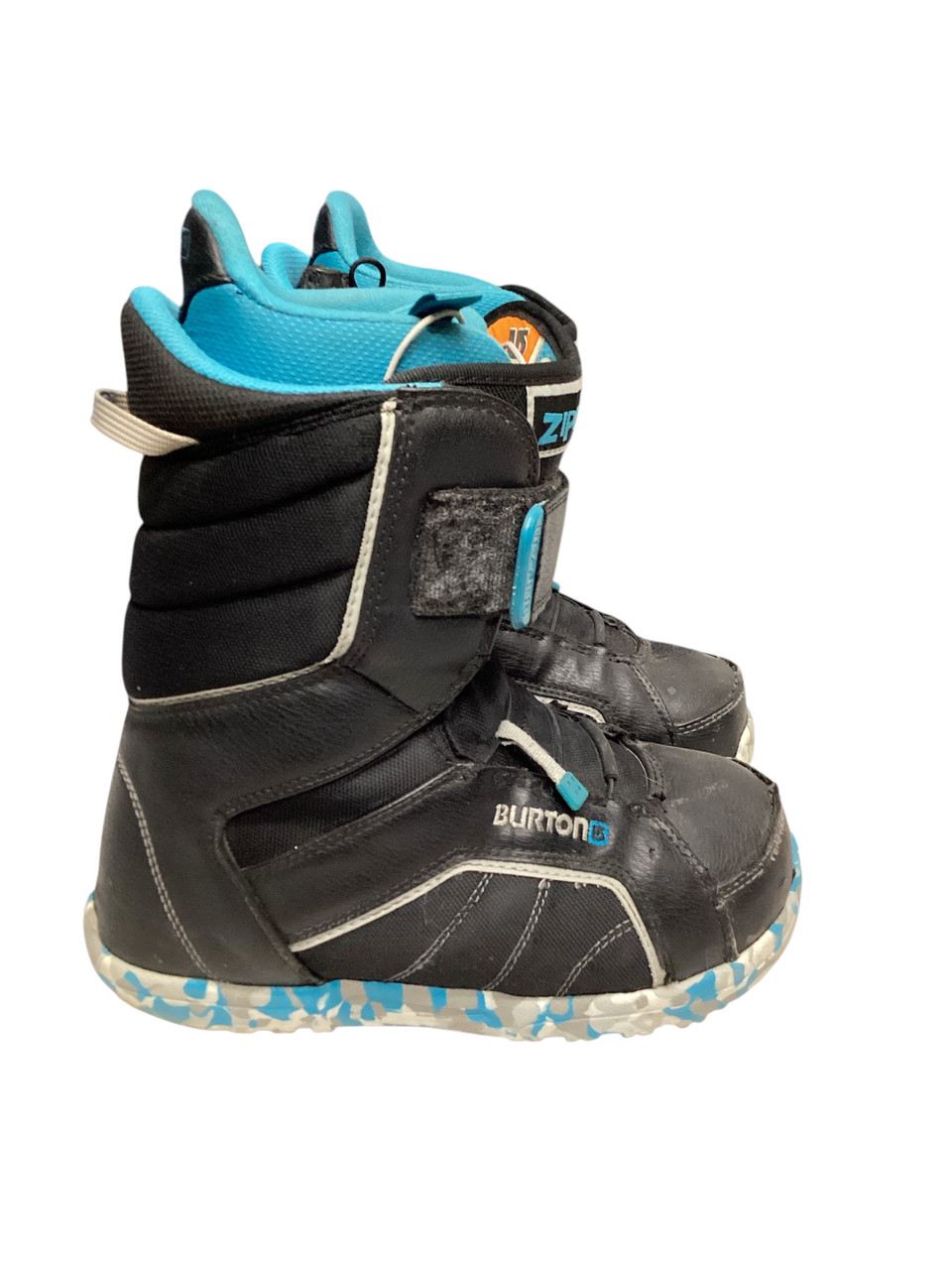 Used Burton ZIPLINE Mens Snowboard Boots Black Senior 7