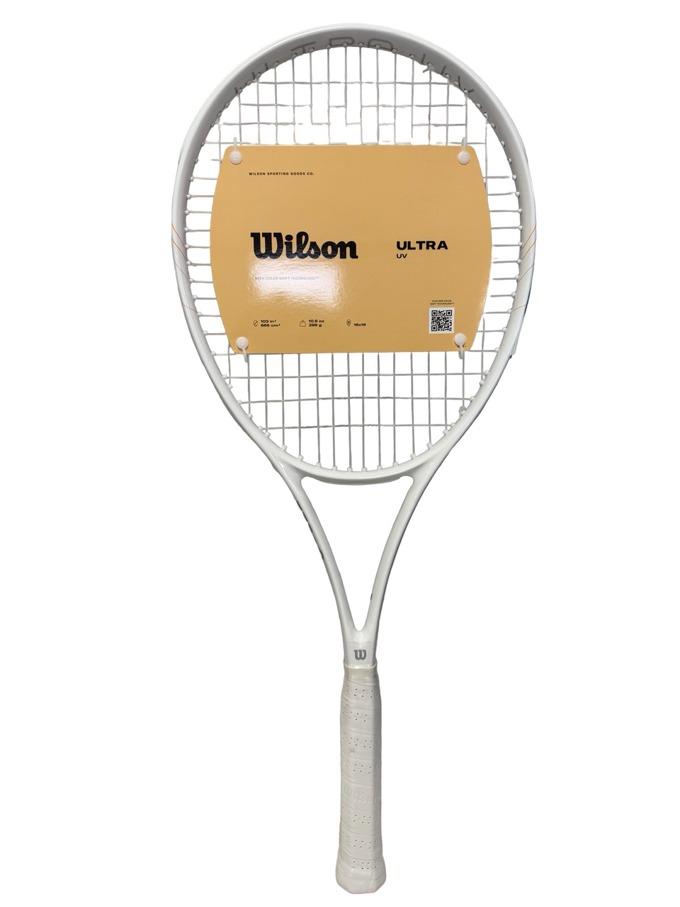 New Wilson ULTRA UV 103 Adult Tennis Racquet White 4 3/8