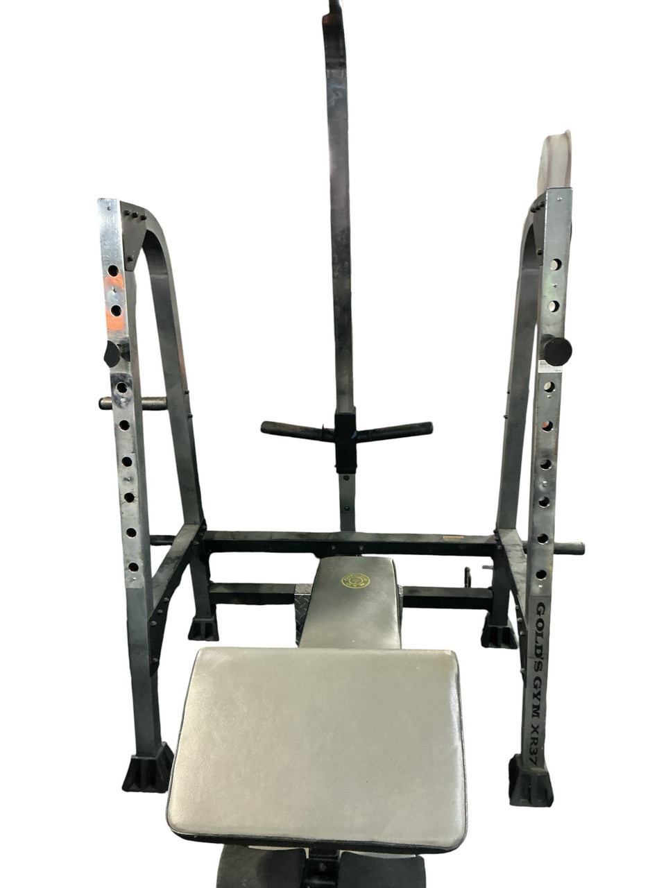 Used Golds Gym HALF RACK W/ BENCH AND LAT Home Gym No Plates