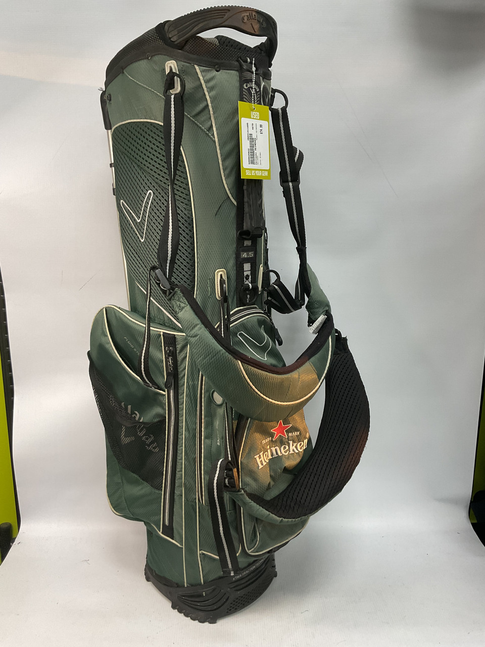 【Mana】Callaway × Heineken コラボ キャディバッグ Used Callaway HEINEKEN Mens Stand Bag Green