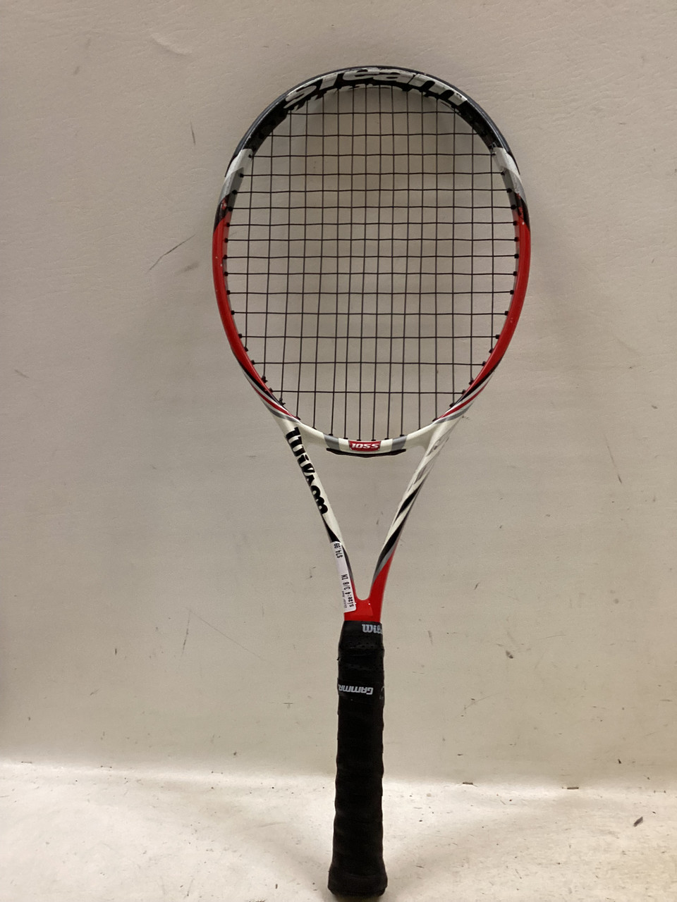Used Wilson STEAM 105S Adult Tennis Racquet Red 4 3/8