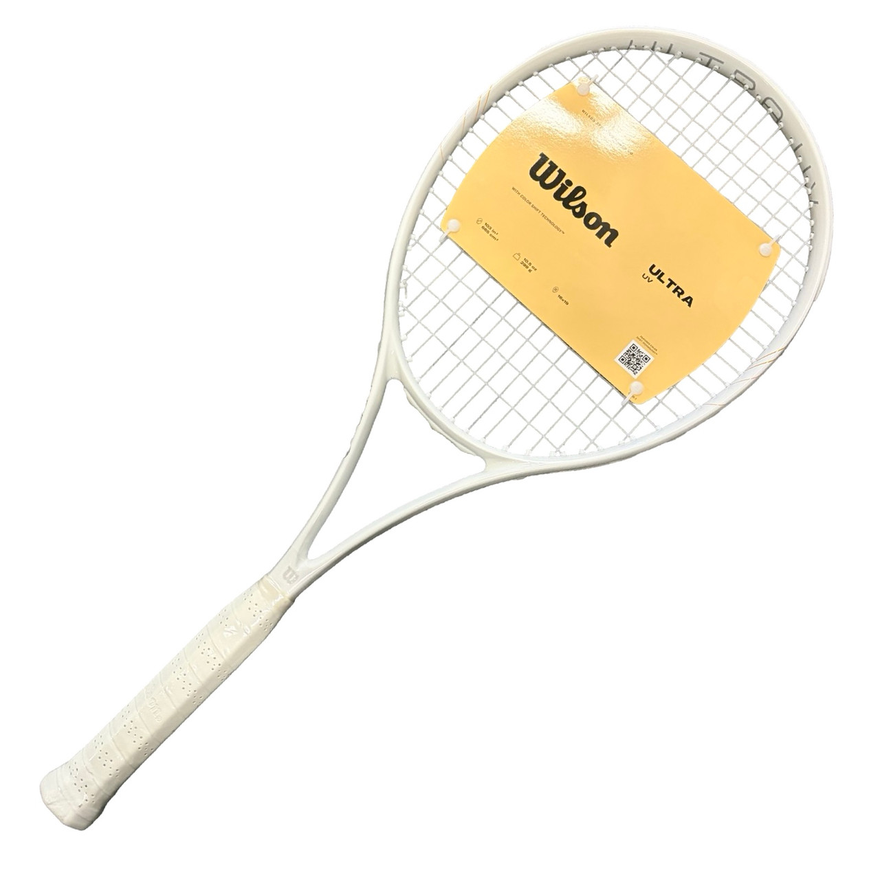 New Wilson ULTRA UV Adult Tennis Racquet White 4 3/8