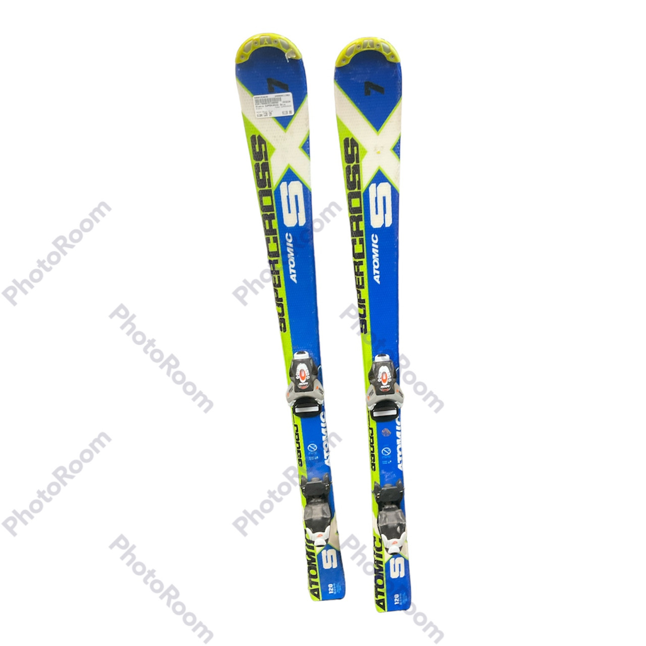 Used Atomic SUPERCROSS 120 cm Boys' Downhill Ski Combo Boys