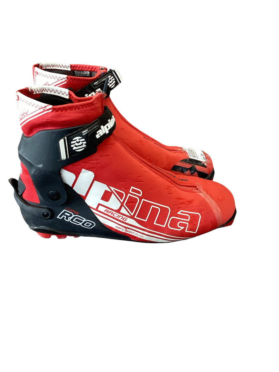Used Alpina Mens NNN XC Ski Boots Red M 10.5